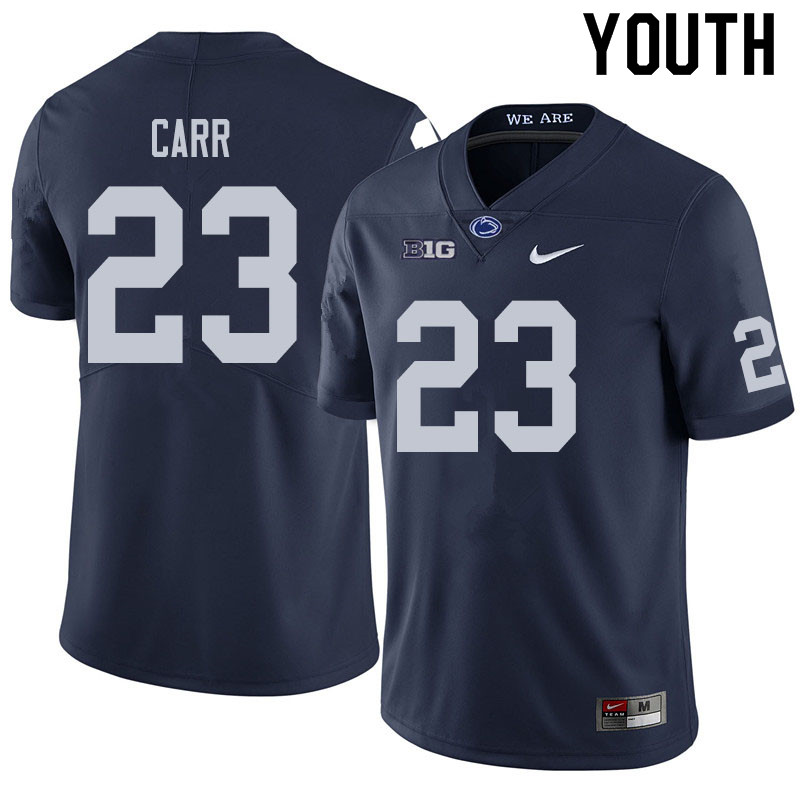 Youth #23 Weston Carr Penn State Nittany Lions College Football Jerseys Sale-Navy - Click Image to Close